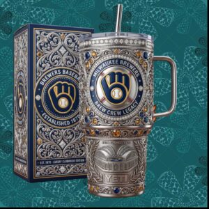 Milwaukee Brewers Brew Crew Legacy Luxury Clubhouse Edition 20oz Gift For Men Tumbler