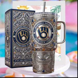 Milwaukee Brewers Brew Crew Legacy Luxury Clubhouse Edition 20oz Gift For Men Tumbler