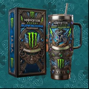 Monster Energy AMA Supercross Championship Racing Motocross Fan Gift Stainless Steel Insulated Tumbler
