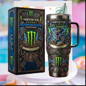 Monster Energy AMA Supercross Championship Racing Motocross Fan Gift Stainless Steel Insulated Tumbler