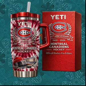 Montreal Canadiens Hockey 117th Anniversary 1909 2026 Tie Dye Red Fans Gift Stainless Steel Insulated Tumbler