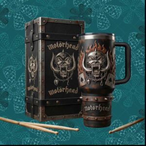 Motörhead Ace of Spades Heavy Metal Rock Tour Distressed Steel Industrial Fan Gift Stainless Steel Insulated Tumbler