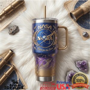 NASA Reach For The Stars Celestial Galaxy Space Exploration Vintage Tumbler
