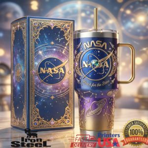 NASA Reach For The Stars Celestial Galaxy Space Exploration Vintage Tumbler