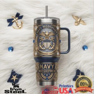 Navy Midshipmen Honor Courage Commitment US Naval Academy Tumbler