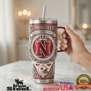 Nebraska Cornhuskers Fearless Through Tradition Heritage Glory 40oz Tumbler
