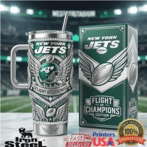 New York Jets Flight of Champions 3D Sculpted 40oz Insulated Tumbler