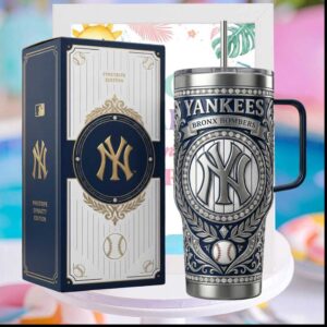 New York Yankees Bronx Bombers Pinstripe Dynasty Edition Vintage Baseball Gifts Tumbler