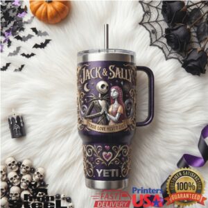 Nightmare Before Christmas Jack And Sally True Love Gothic Romantic Gift Stainless Steel Insulated Tumbler