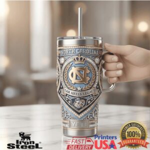 North Carolina Tar Heels Legacy Basketball Championship Retro Blue Tumbler