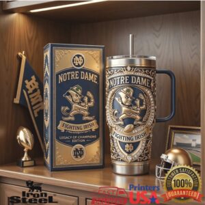 Notre Dame Fighting Irish Legacy of Champions Edition Vintage College Football Tumbler