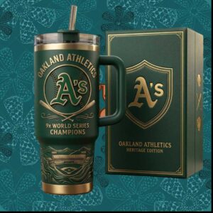 Oakland Athletics 9x World Series Champions Heritage Edition MLB Baseball Stadium Tumbler