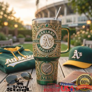 Oakland Athletics Baseball Established 1901 Luxury Filigree Fan Gift For Men Women Tumbler