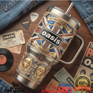 Oasis Definitely Maybe Live Forever Est 1991 Vintage Band Fan For Men Women Tumbler