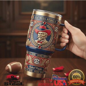 Ole Miss Rebels SEC Rebel Pride Est 1848 Vintage Style College Tumbler