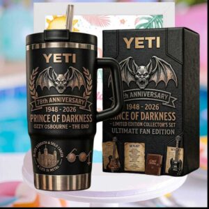 Ozzy Osbourne Prince of Darkness 78th Anniversary 1948 2026 Black Sabbath Fan Edition Tumbler