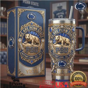 Penn State Nittany Lions Luxury 40oz Tumbler Blue Gold Collegiate Edition