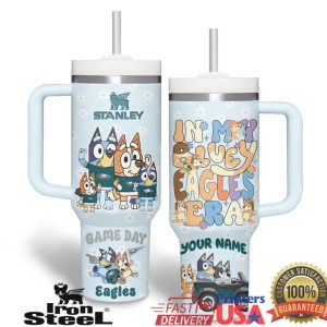 Personalizable Bluey Philadelphia Eagles Game Day 40oz Tumbler