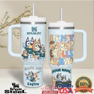 Personalizable Bluey Philadelphia Eagles Game Day 40oz Tumbler