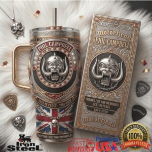Phil Campbell Motörhead Rest In Peace 1961 2026 Memorial Tribute Vintage Rock Fans Tumbler