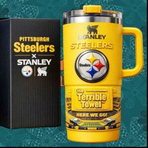 Pittsburgh Steelers NFL Football The Terrible Towel Sports 40oz Gifts for Men Stainless Steel Insulated Tumbler
