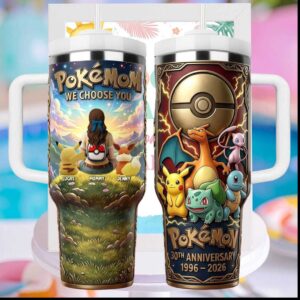 PokeMom We Choose You 30th Anniversary 1996 2026 Mother’s Day Personalized Tumbler