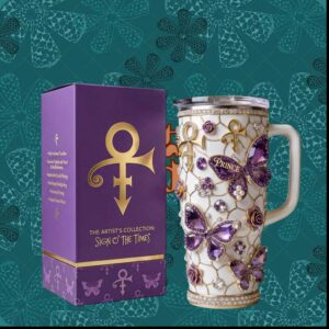 Prince Sign O' The Times Artist's Collection Purple Butterfly Luxury Tumbler