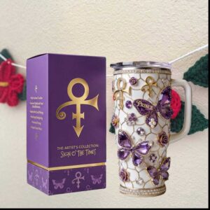 Prince Sign O' The Times Artist's Collection Purple Butterfly Luxury Tumbler