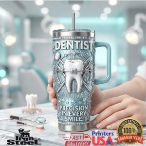 Professional Dentist Precision In Every Smile Dental Office Staff Graduation Gift Blue Tumbler