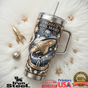 Project Hail Mary Space Sci Fi 40oz Tumbler Hope Among the Stars Astronaut Gift Insulated Tumbler