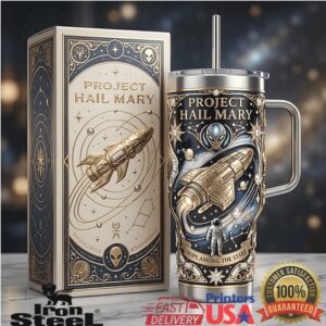 Project Hail Mary Space Sci Fi 40oz Tumbler Hope Among the Stars Astronaut Gift Insulated Tumbler