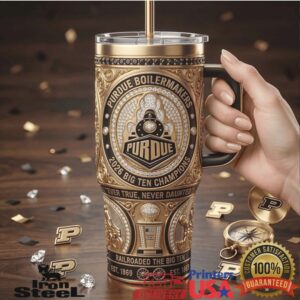 Purdue Boilermakers 2026 Big Ten Champions Gold Edition Retro Basketball Fans Tumbler