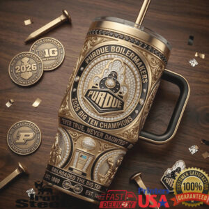 Purdue Boilermakers 2026 Big Ten Champions Gold Edition Retro Basketball Fans Tumbler