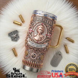 Resident Evil STARS Heritage Raccoon City Jill Valentine Collector 40oz Insulated Travel