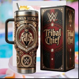 Roman Reigns WWE Tribal Chief Head of the Table Wrestling Gifts for Fans Stainless Steel Insulated Tumbler