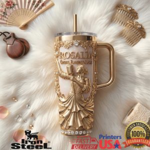 Rosalía Crystal Flamenco Crown World Tour Vintage Music Artist Fans Women Tumbler