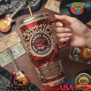 Sammy Hagar Red Rocker I Can't Drive 55 Electric Guitar Tumbler