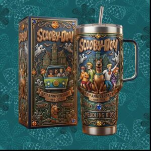 Scooby Doo 57th Anniversary 1969 2026 Mystery Machine Haunted Mansion Retro Fans Stainless Steel Insulated Tumbler