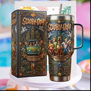 Scooby Doo 57th Anniversary 1969 2026 Mystery Machine Haunted Mansion Retro Fans Stainless Steel Insulated Tumbler