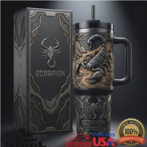 Scorpion Venomous Deadly Precision Tactical Gothic Dark Art Style Gifts for Men Stainless Steel Insulated Tumbler