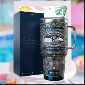 Seattle Seahawks Seahawks Nation Established In Seattle Vintage Football Gifts for Fans Tumbler
