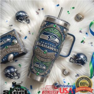 Seattle Seahawks Super Bowl LIX Champions We Are 12 Football Sports Fan Gift Stainless Steel Insulated Tumbler