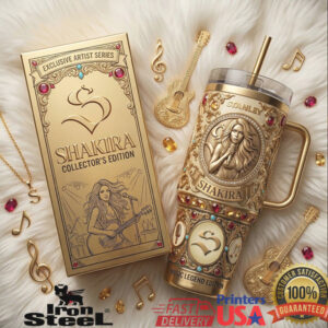 Shakira Collector's Edition Gold Embossed 40oz Tumbler Music Legend Series