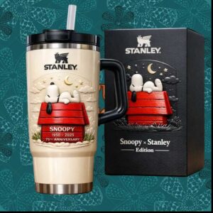 Snoopy 75th Anniversary Peanuts Comics Vintage 1950 2025 Gifts for Fans Stainless Steel Insulated Tumbler