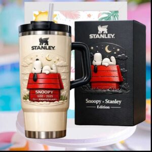 Snoopy 75th Anniversary Peanuts Comics Vintage 1950 2025 Gifts for Fans Stainless Steel Insulated Tumbler