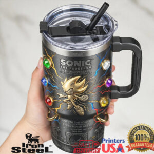 Sonic the Hedgehog 35th Anniversary Limited Edition 40oz Tumbler Hyper Chaos Multiverse