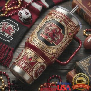 South Carolina Gamecocks Forever To Thee Sandstorm NCAA College Football Stainless Steel Insulated Tumbler