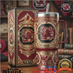 South Carolina Gamecocks Forever To Thee Sandstorm NCAA College Football Stainless Steel Insulated Tumbler