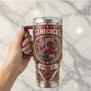 South Carolina Gamecocks “Spurs Up” Garnet Glory Edition 40oz Travel Tumbler South Carolina Gamecocks “Spurs Up” Garnet Glory Edition 40oz Travel Tumbler