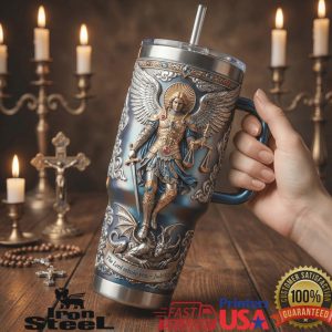 St Michael The Archangel Defender of the Faith Biblical Religious Christian Men Tumbler